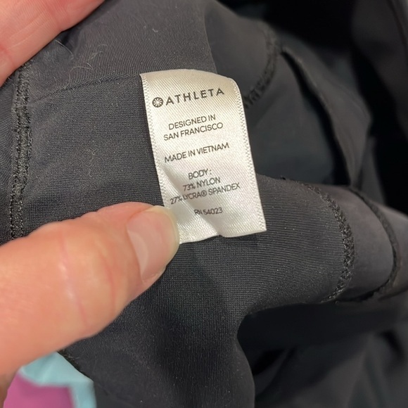 Athleta Pants Stellar Tight Black Side Zippers Stretch Knit Skinny Pant EUC - Picture 13 of 13